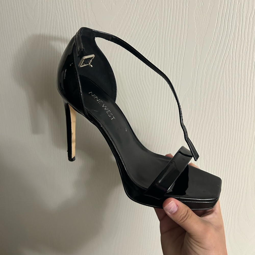 Nine West Glossy Black Heels